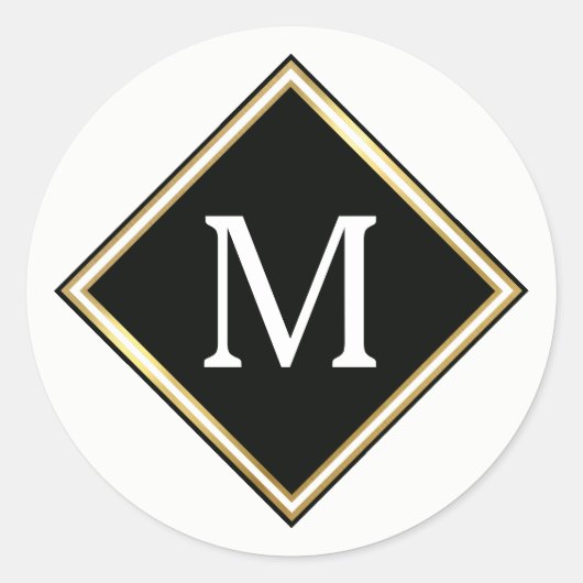 Sticker Rond lettre initiale (Devant)
