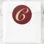 Sticker Rond Lettre initiale C (Sac)