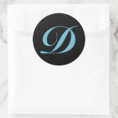 Sticker Rond Lettre initiale D monogramme (Sac)