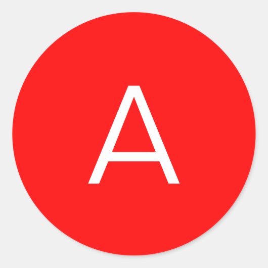 Sticker Rond Lettre initiale du monogramme rouge professionnel (Devant)