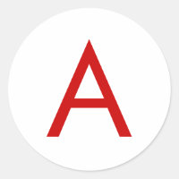 Lettre initiale Monogramme rouge blanc moderne cla