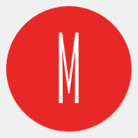 Lettre initiale Monogramme Style moderne Rouge Bla