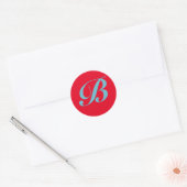 STICKER ROND LETTRE INITIALE MONOGRAPHIQUE B (Enveloppe)