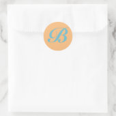 STICKER ROND LETTRE INITIALE MONOGRAPHIQUE B (Sac)