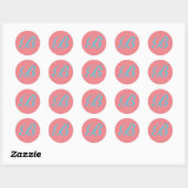 STICKER ROND LETTRE INITIALE MONOGRAPHIQUE B (Feuille)