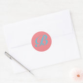 STICKER ROND LETTRE INITIALE MONOGRAPHIQUE B (Enveloppe)