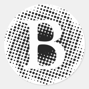 Sticker Rond Lettre initiale personnalisée