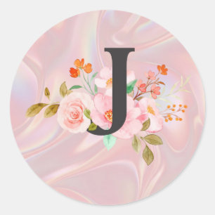 Sticker Rond Lettre J