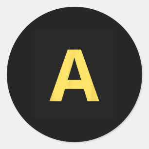 Sticker Rond LETTRE JAUNE UN COstume D'Halloween Rouge Tee Ki