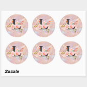 Sticker Rond Lettre L (Feuille)