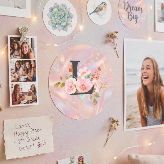 Sticker Rond Lettre L