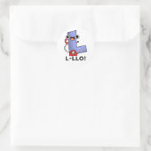 STICKER ROND LETTRE L LLOLO DANOINE L PUN (Sac)