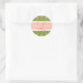Sticker Rond Lettre L Monogrammes Pour Les Phoques Faire-part d (Sac)