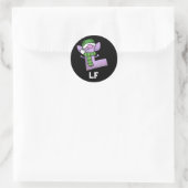 Sticker Rond Lettre Lf Funny L Pun Dark BG (Sac)