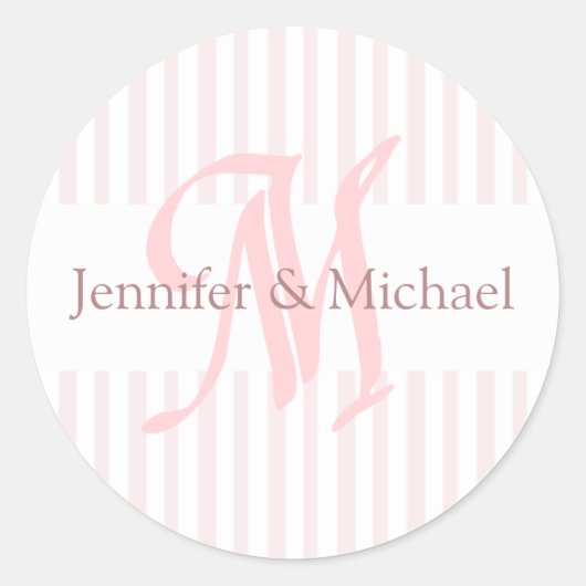 Sticker Rond LETTRE M Sceau M MONOGRAPHIQUE MARINE ET CHAMPIONN (Devant)