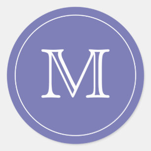 Sticker Rond LETTRE MAJOR Bleu NOIR