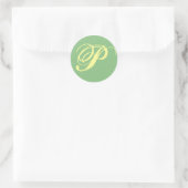 Sticker Rond LETTRE Mariage nuptiale P (Sac)