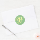Sticker Rond Lettre Mariage nuptiale W - Personnaliser (Enveloppe)