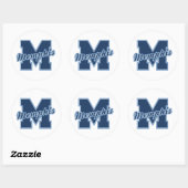 Sticker Rond LETTRE Memphis (Feuille)