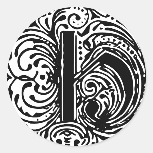 STICKER ROND LETTRE MONARIE "H" (Devant)