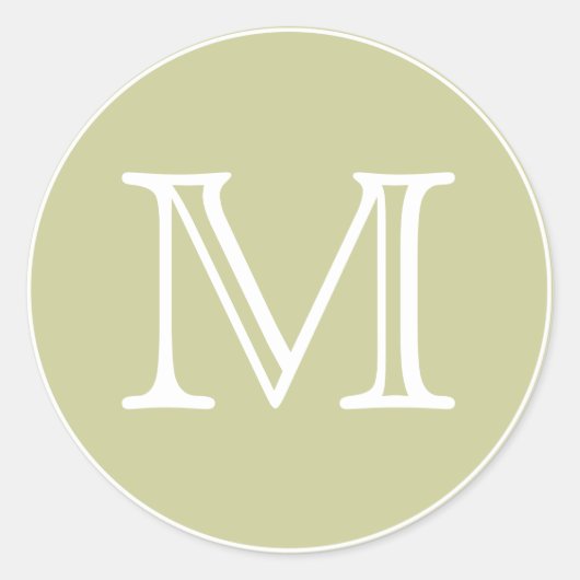 Sticker Rond Lettre monogramme (Devant)