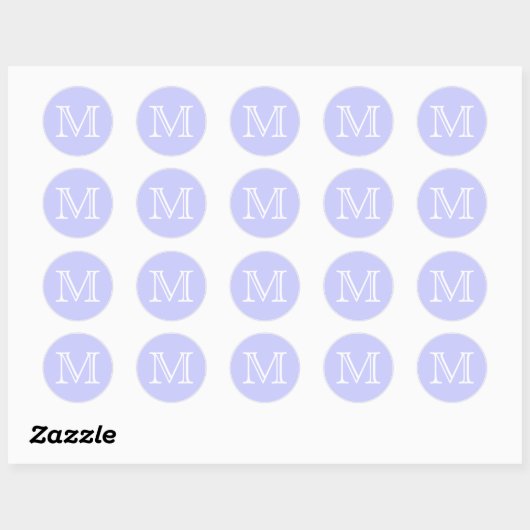 Sticker Rond Lettre monogramme (Feuille)