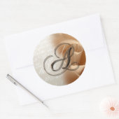 Sticker Rond Lettre monogramme A Mariage Enveloppe Sceau (Enveloppe)