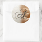 Sticker Rond Lettre monogramme A Mariage Enveloppe Sceau (Sac)