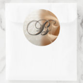 Sticker Rond Lettre monogramme B Mariage Enveloppe Sceau (Sac)