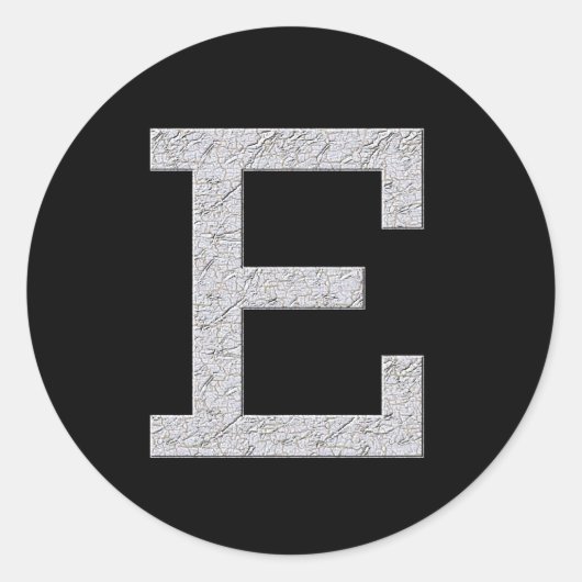 Sticker Rond Lettre monogramme E (Devant)