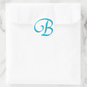 Sticker Rond Lettre Monogramme initial B (Sac)