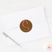 Sticker Rond Lettre Monogramme initiale "S" (Enveloppe)