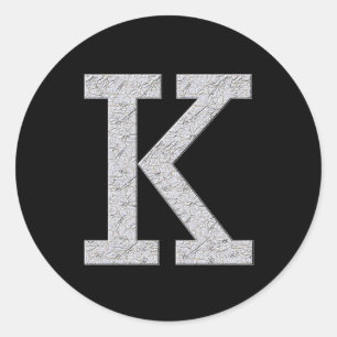 Sticker Rond Lettre monogramme K