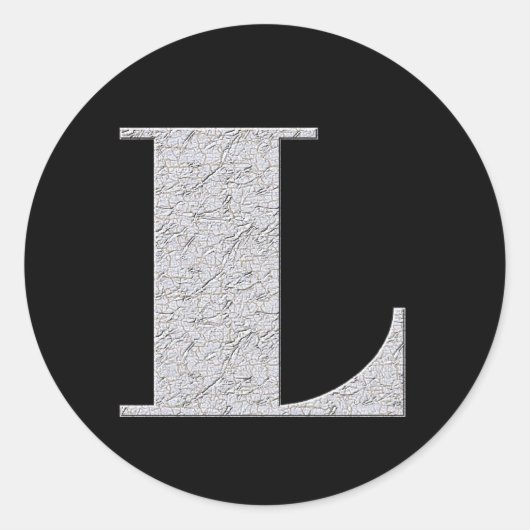 Sticker Rond Lettre monogramme L (Devant)