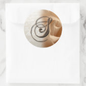Sticker Rond Lettre monogramme S Mariage Enveloppe Sceau (Sac)