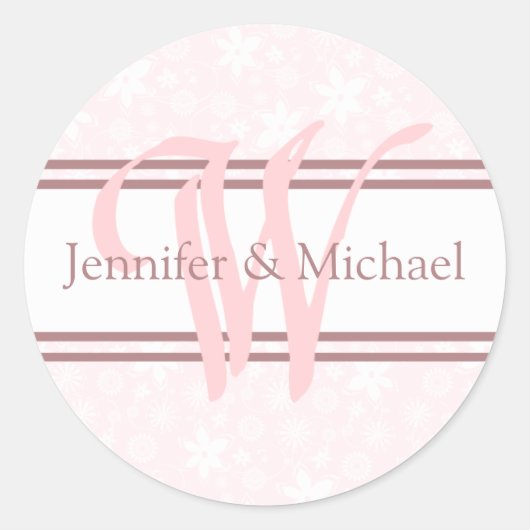 Sticker Rond Lettre Monogramme W Seal (Devant)