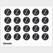 Sticker Rond Lettre monogramme Z (Feuille)