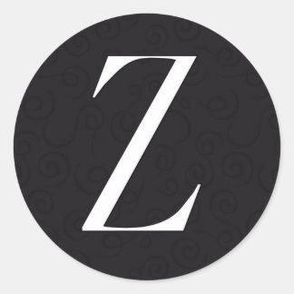 Sticker Rond Lettre monogramme Z