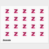 Sticker Rond Lettre monogramme Z (Feuille)