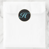 Sticker Rond Lettre monographique H initiale (Sac)