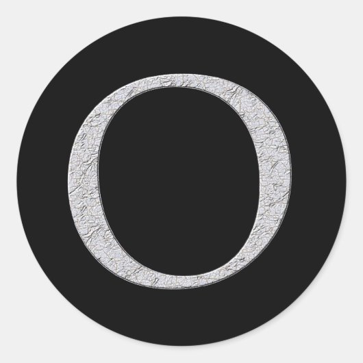 Sticker Rond Lettre monographique O (Devant)