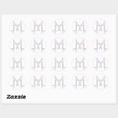 Sticker Rond Lettre musicale "M" (Feuille)