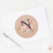 Sticker Rond Lettre N (Enveloppe)