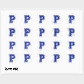 Sticker Rond Lettre P (Feuille)