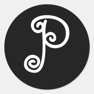 Sticker Rond Lettre P