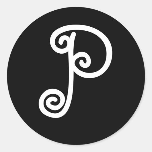 Sticker Rond Lettre P (Devant)