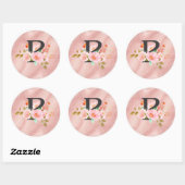 Sticker Rond Lettre P (Feuille)
