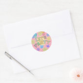 Sticker Rond Lettre Patch Anniversaire Parti Rétro Preppy Hippi (Enveloppe)