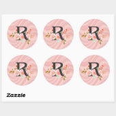 Sticker Rond Lettre R (Feuille)
