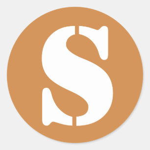 Sticker Rond Lettre S Pérou Alphabet au crayon d'or par Janz